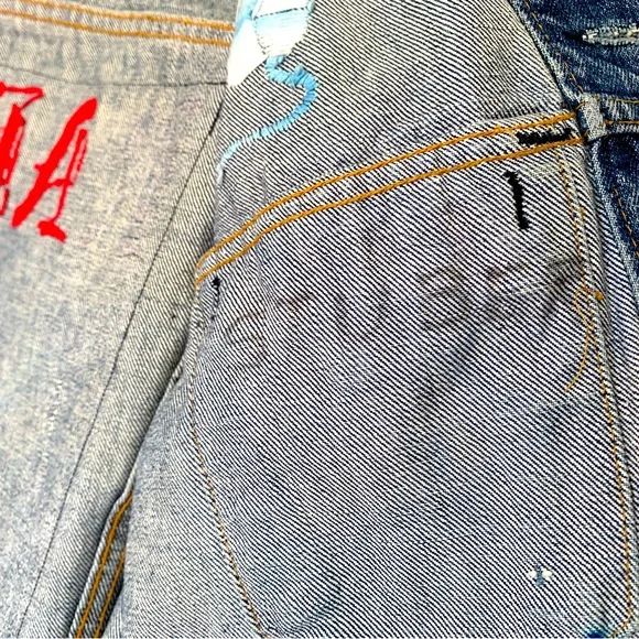 Levi’s Vintage Denim Jacket w/ Black Flag Patch & Sweet Embroidery. Super Rad ⚡️ - Picture 10 of 12